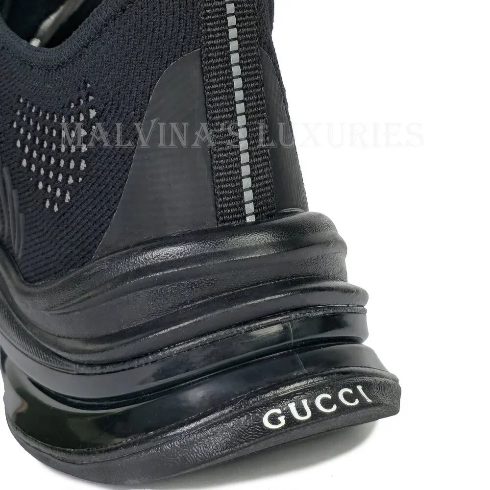 GUCCI SNEAKERS RUN RUBBER TRIMMED MESH SHOES w GG LOGO sz 42 US 12 - Picture 10 of 16